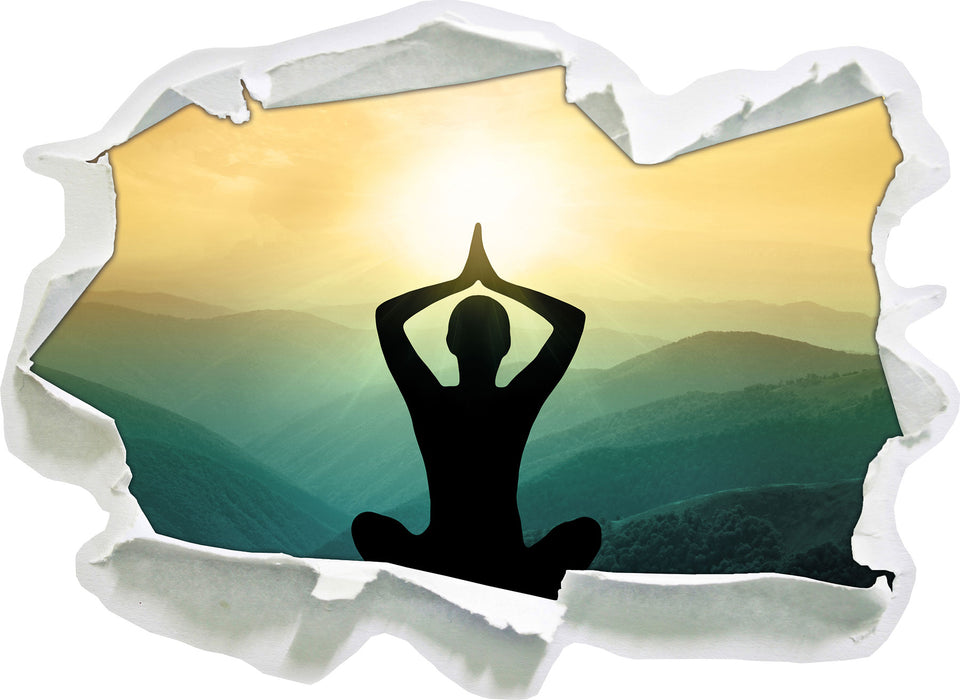 Yoga und Meditation 3D Wandtattoo Papier