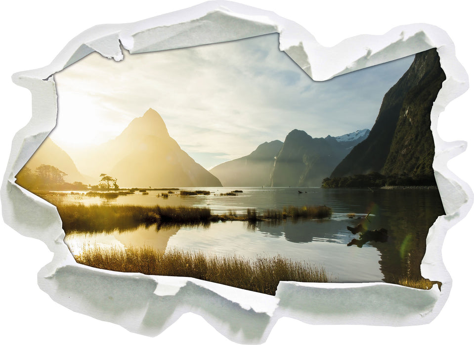 Milford Sound Neuseeland 3D Wandtattoo Papier