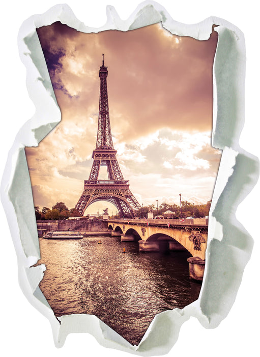 Pixxprint Eiffelturm in Paris, 3D Wandtattoo