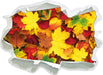 Herbstblätter  3D Wandtattoo Papier