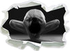 Nackte Frau in besonderer Yogapose  3D Wandtattoo Papier