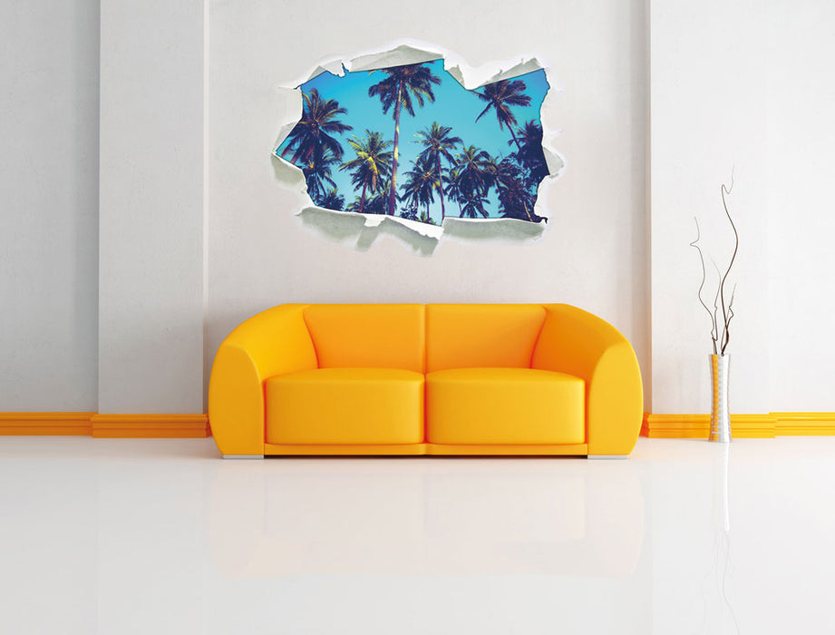 Tropische Palmen 3D Wandtattoo Papier Wand
