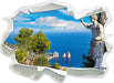 Insel Capri in Italien  3D Wandtattoo Papier