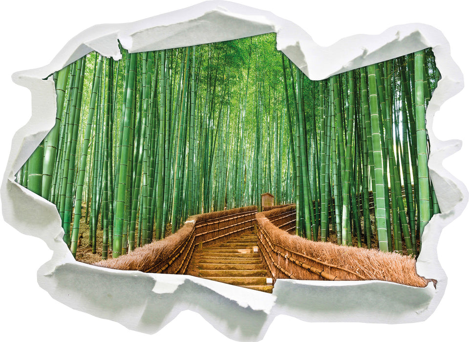 Kyoto Japan Bambuswald  3D Wandtattoo Papier