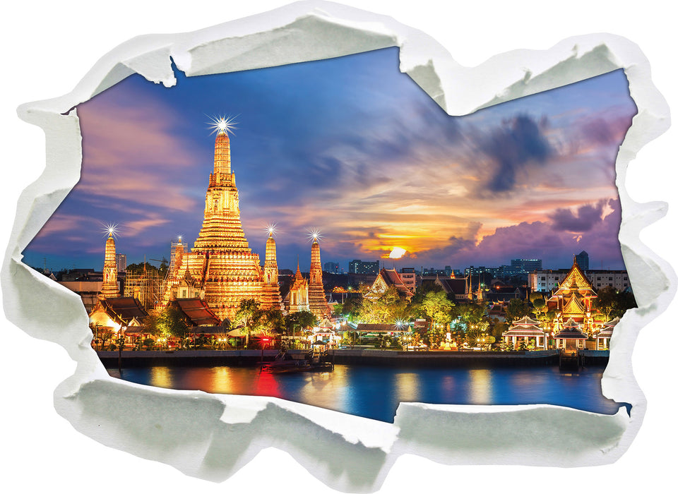Tempel Bangkok Thailand 3D Wandtattoo Papier
