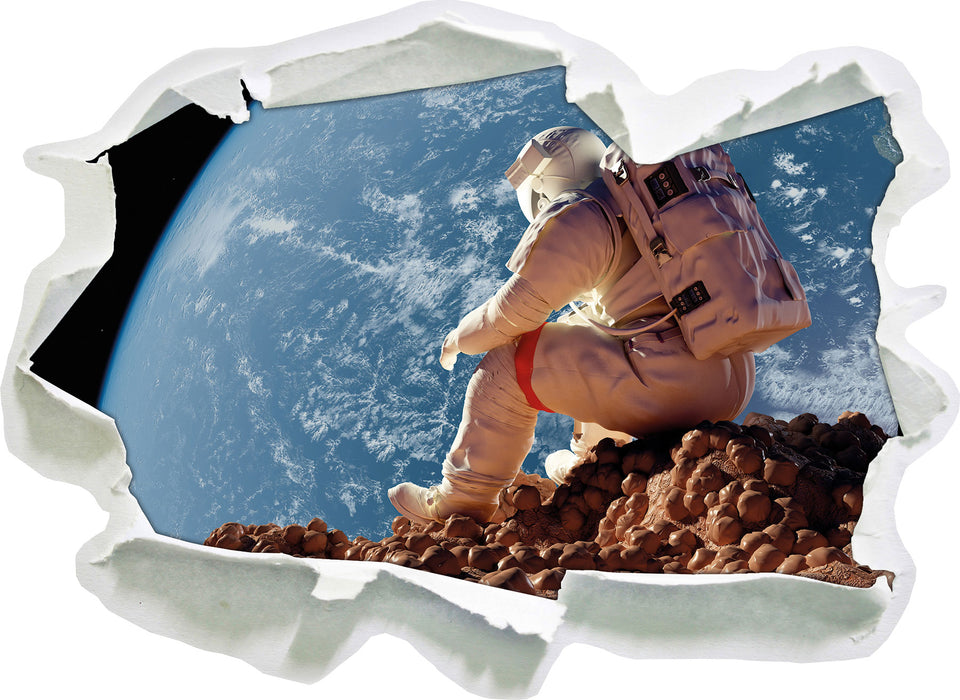 Der Astronaut  3D Wandtattoo Papier
