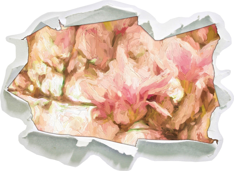 Magnolienblüten im Frühling 3D Wandtattoo Papier