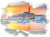 Kroatische Hafenstadt 3D Wandtattoo Papier