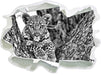Leopardenbaby 3D Wandtattoo Papier