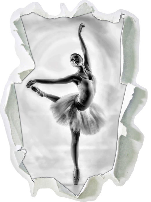 Ballerina 3D Wandtattoo Papier