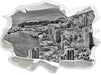 Blick auf das Monte Carlo 3D Wandtattoo Papier