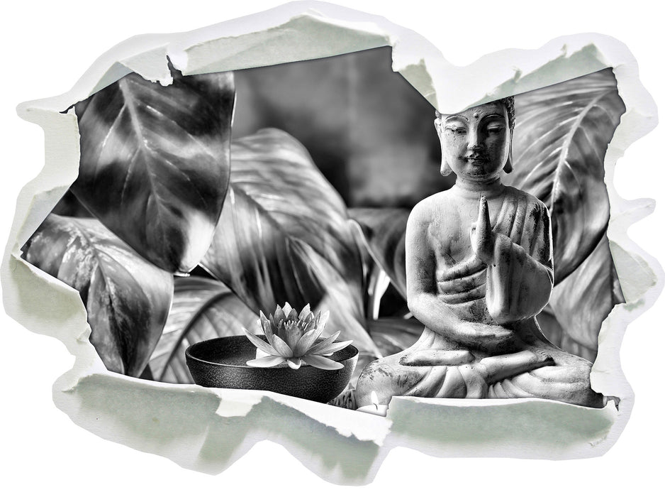 Buddha Statue 3D Wandtattoo Papier