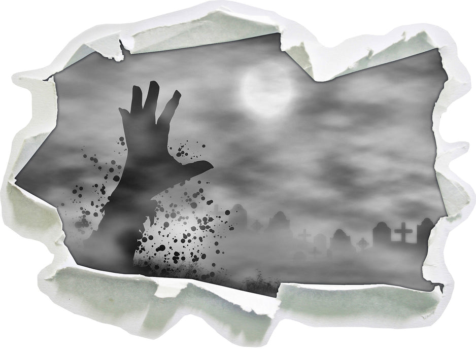 Zombie Erwachen 3D Wandtattoo Papier