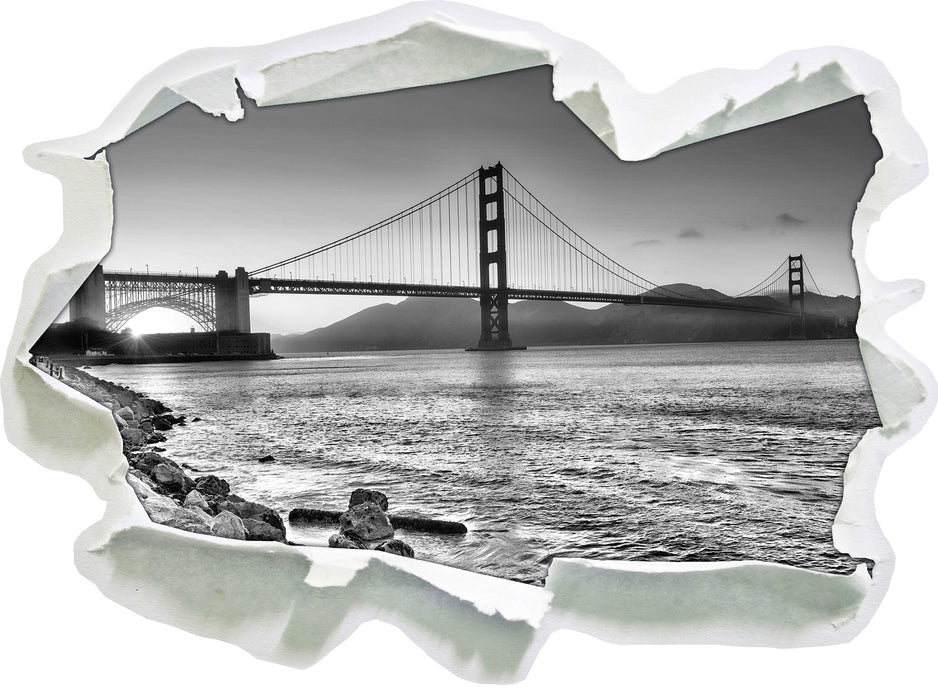 Imposante Golden Gate Bridge 3D Wandtattoo Papier