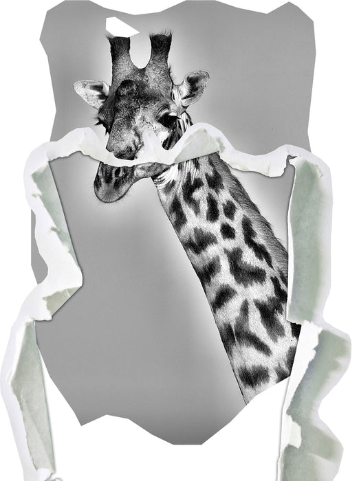 majestätische Giraffe 3D Wandtattoo Papier
