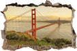 Prächtige Golden Gate Bridge  3D Wandtattoo Wanddurchbruch