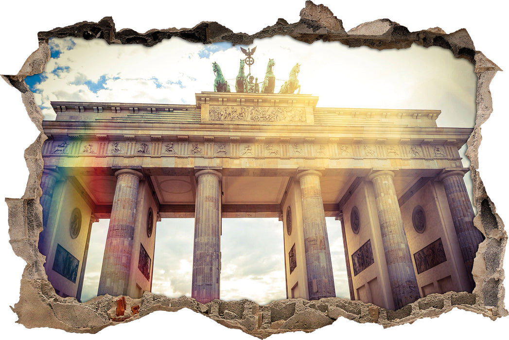 Pixxprint Brandenburger Tor in Berlin, 3D Wandtattoo