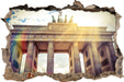 Brandenburger Tor in Berlin  3D Wandtattoo Wanddurchbruch
