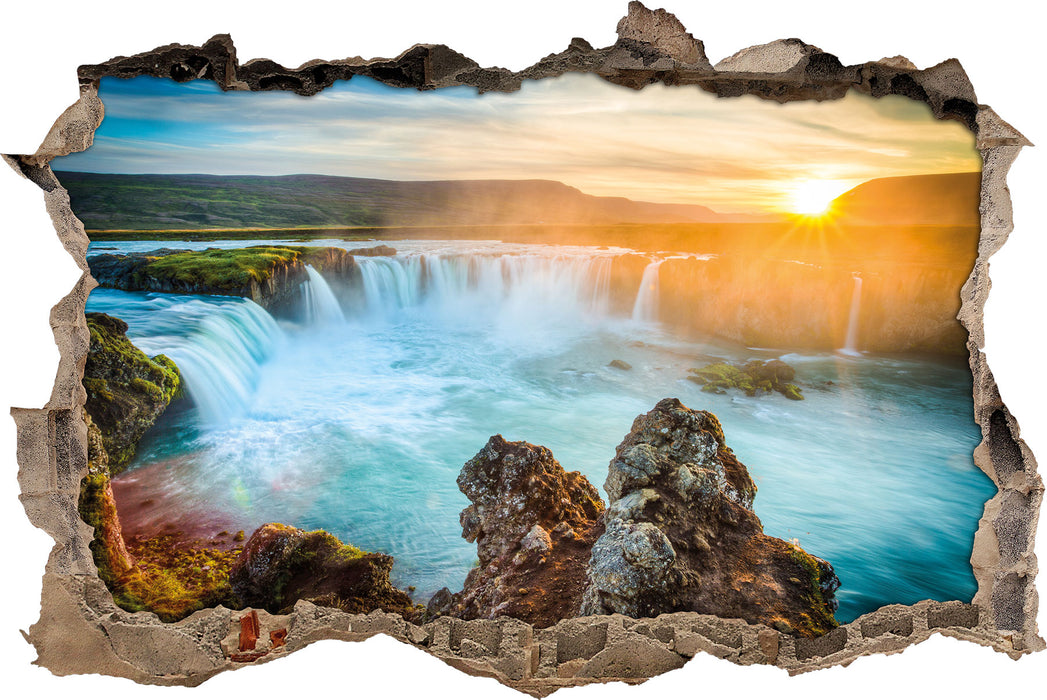 Pixxprint Wasserfall, 3D Wandtattoo