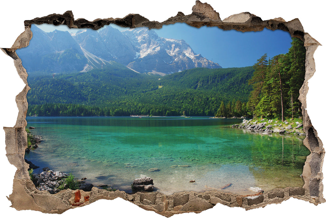 Pixxprint Atemberaubender Bergsee, 3D Wandtattoo