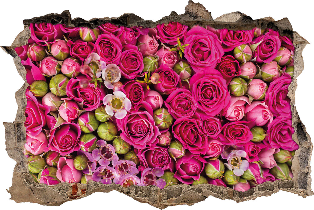 Pixxprint Blumen, 3D Wandtattoo