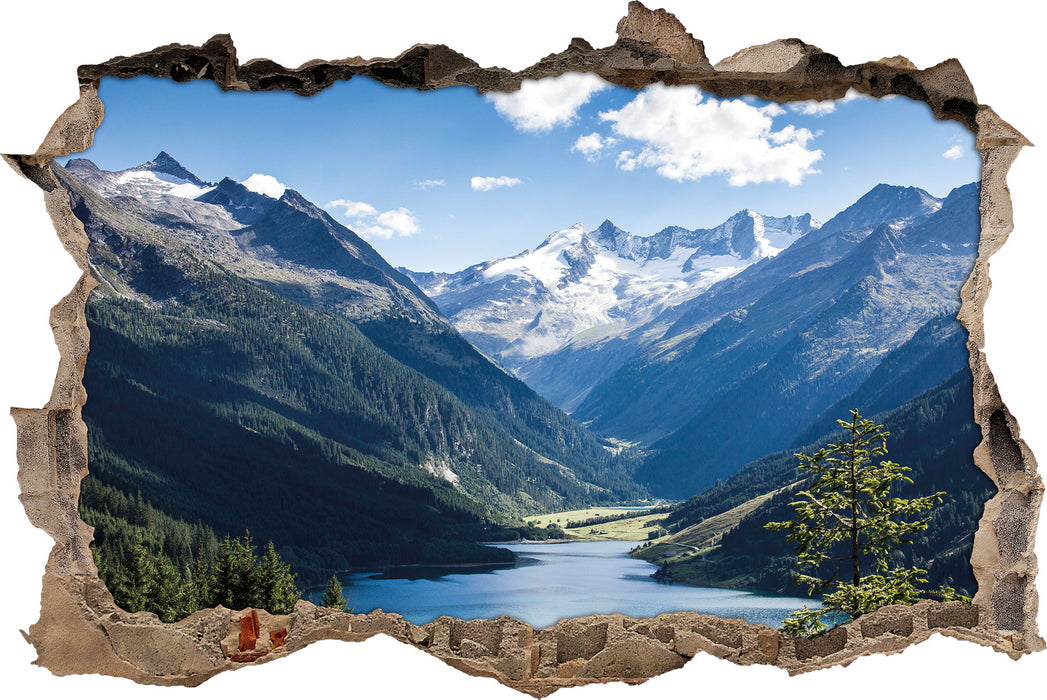 Pixxprint See an Bergen, 3D Wandtattoo