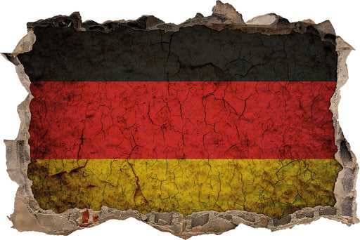 Deutschlandfahne 3D Wandtattoo Wanddurchbruch