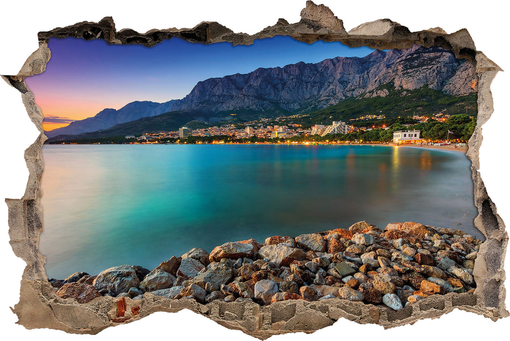 Pixxprint Meer an Traumstadt, 3D Wandtattoo