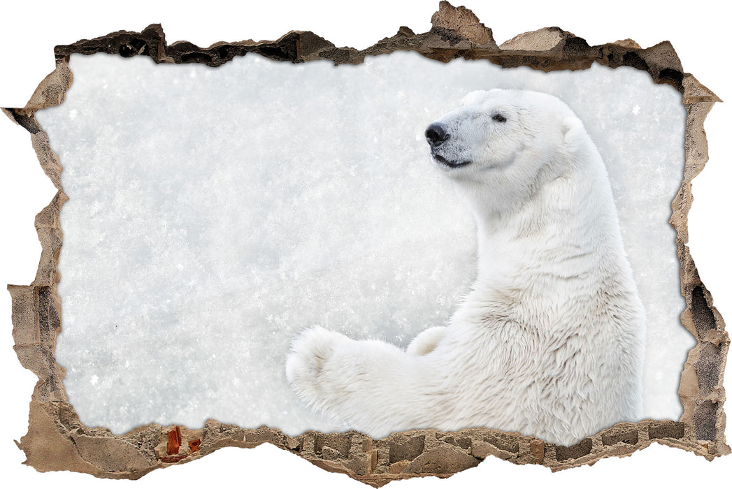 Pixxprint Stehender Eisbär, 3D Wandtattoo