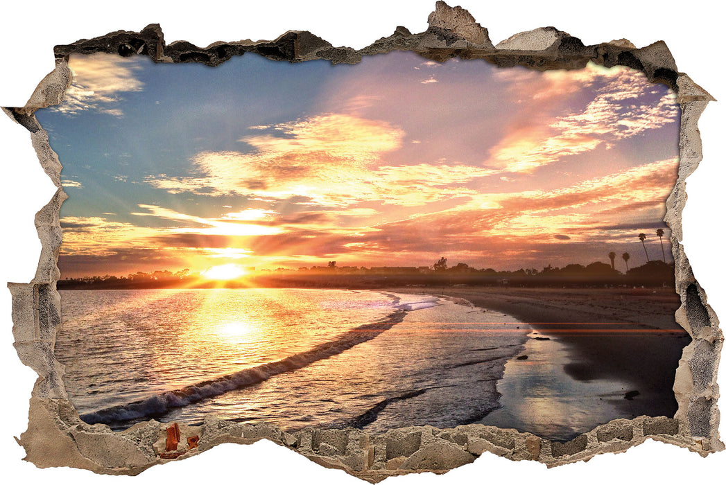 Pixxprint Los Angeles Beach, 3D Wandtattoo