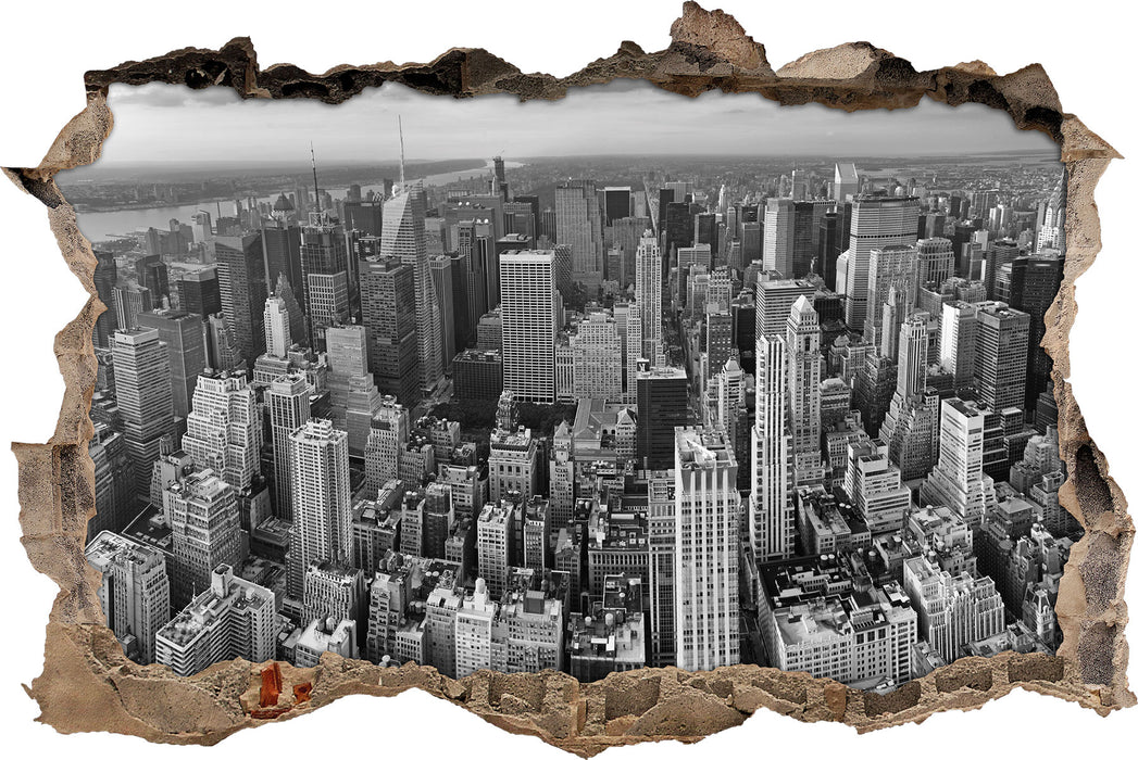 Pixxprint New York Skyline, 3D Wandtattoo
