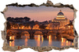 Vatikan Petersplatz  3D Wandtattoo Wanddurchbruch