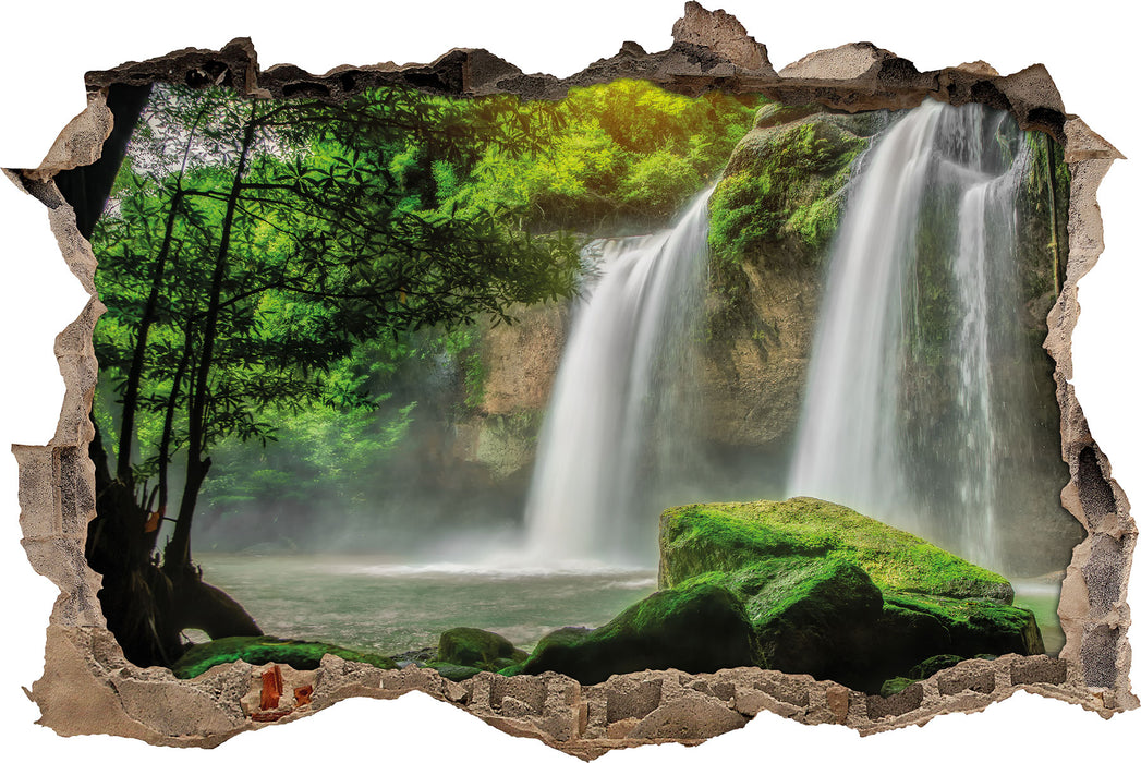 Pixxprint Wasserfall, 3D Wandtattoo
