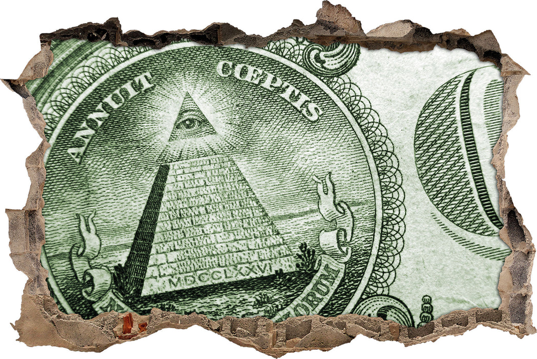 Pixxprint Illuminaten-Pyramide, 3D Wandtattoo