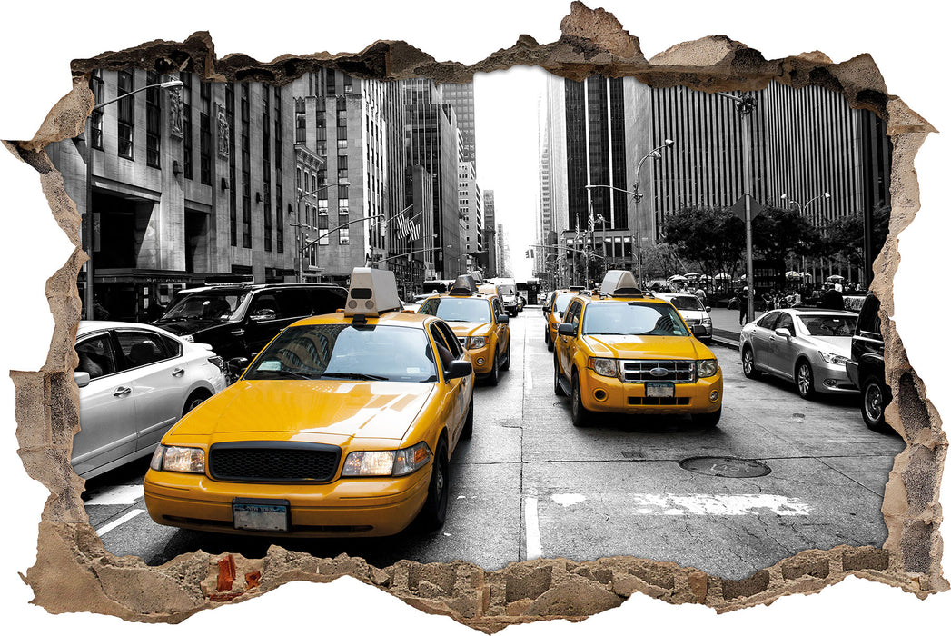 Pixxprint Cityverkehr New York, 3D Wandtattoo