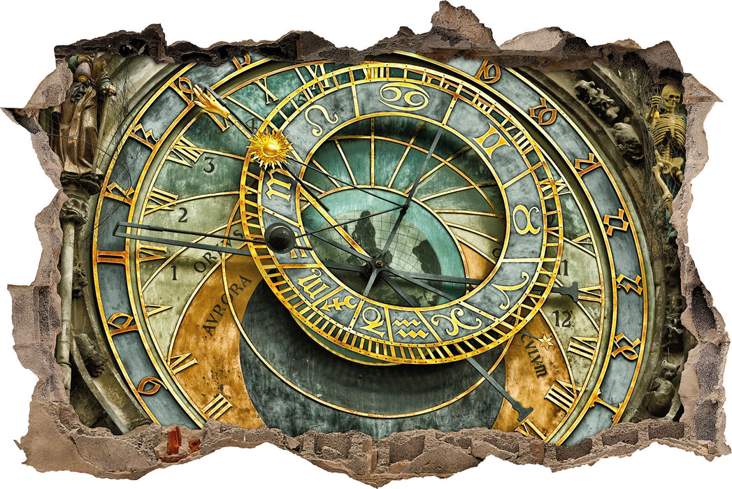 Pixxprint Sonnenuhr, 3D Wandtattoo