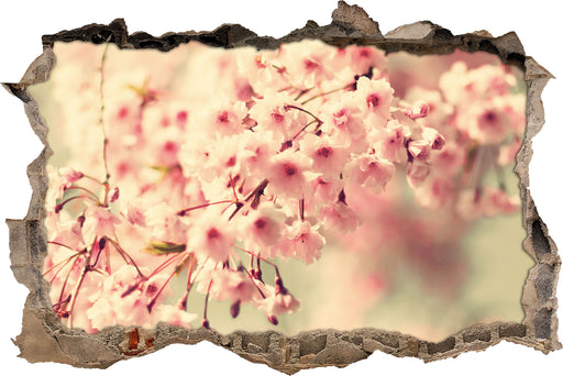 Kirschblüten 3D Wandtattoo Wanddurchbruch