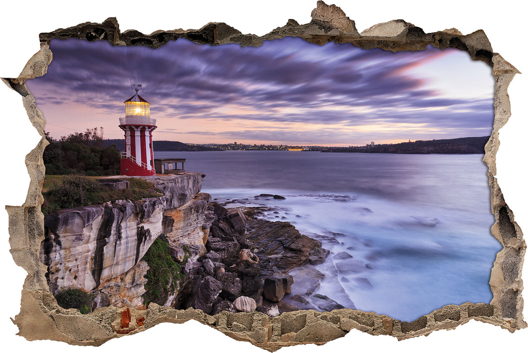 Pixxprint Leuchtturm, 3D Wandtattoo