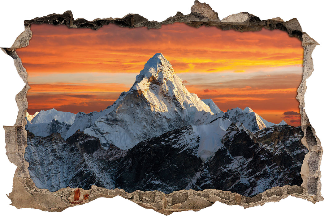 Pixxprint Berge in der Sonne, 3D Wandtattoo