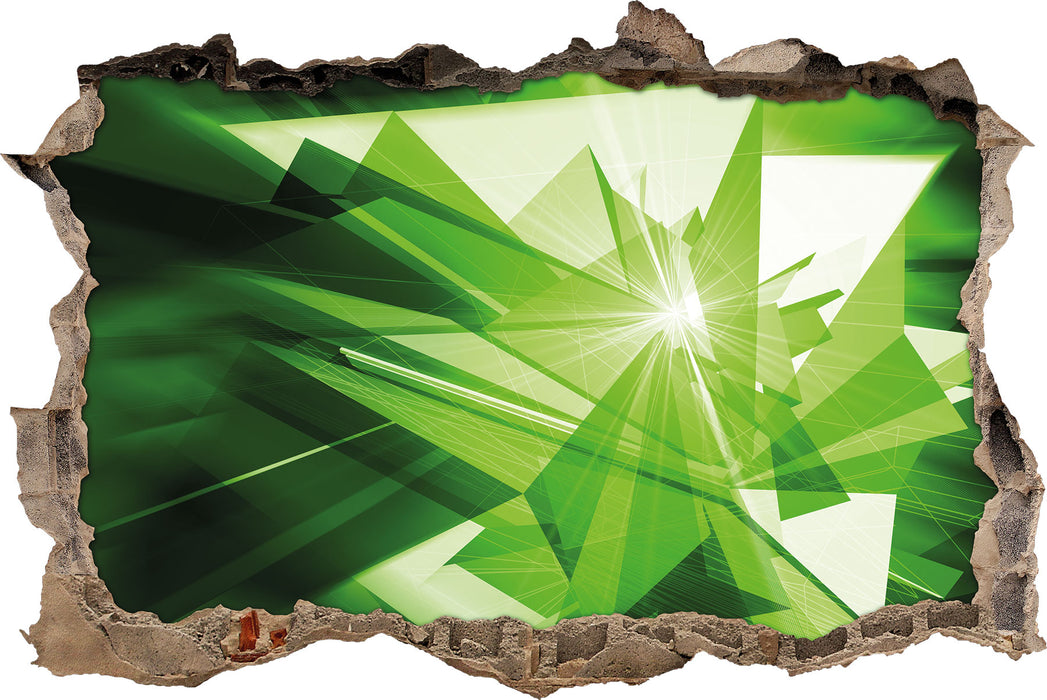 Pixxprint Abstrakt grünes Eis, 3D Wandtattoo