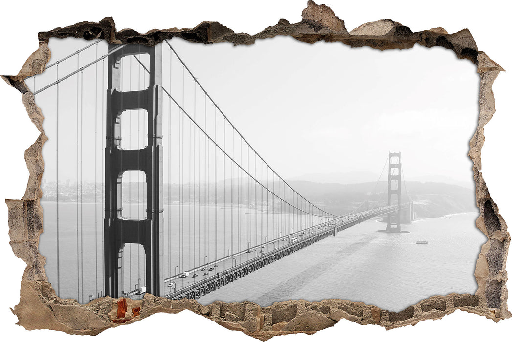 Pixxprint Golden Gate Bridge San Francisco, 3D Wandtattoo