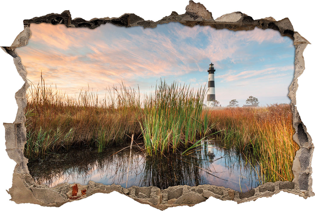 Pixxprint Leuchtturm, 3D Wandtattoo