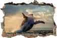 Buckelwale Kanada  3D Wandtattoo Wanddurchbruch