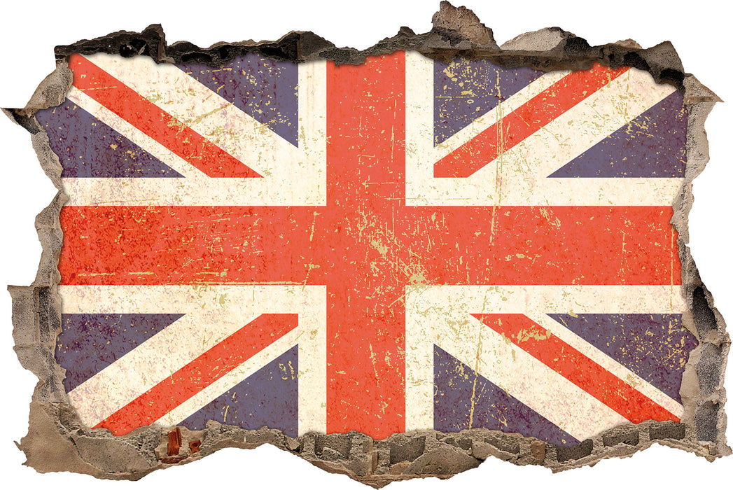 Pixxprint Union Jack, 3D Wandtattoo