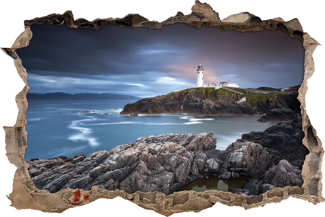 Pixxprint Leuchtturm im Meer, 3D Wandtattoo