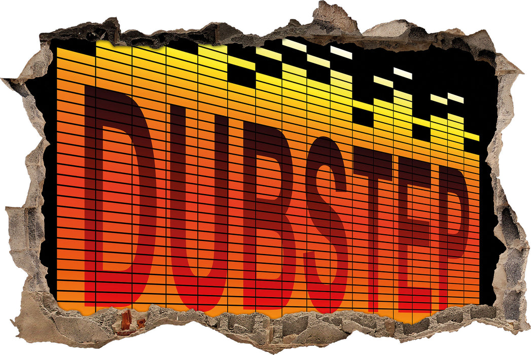 Pixxprint Dubstep Elektro Music, 3D Wandtattoo