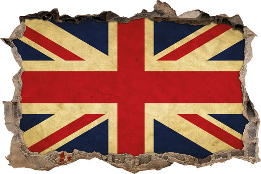 Großbritannien Flagge  3D Wandtattoo Wanddurchbruch