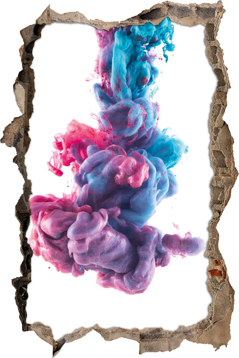 Pixxprint Abstrakt Art Bunter Qualm, 3D Wandtattoo