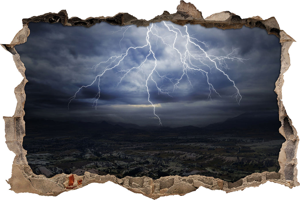 Pixxprint gewaltiges Gewitter, 3D Wandtattoo