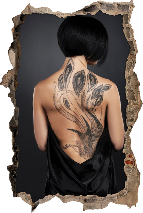 Pixxprint Sexy Dragon Tattoo, 3D Wandtattoo